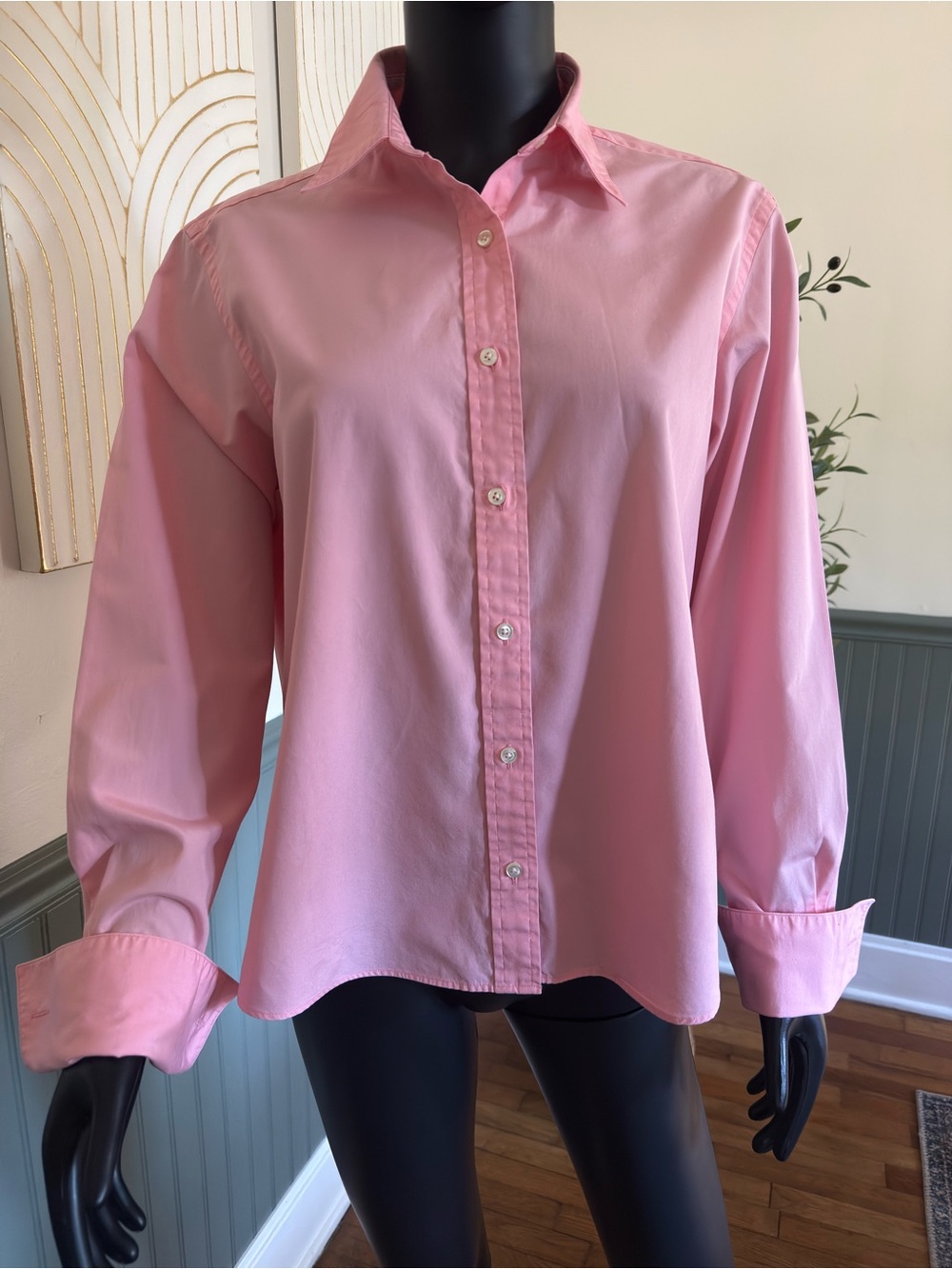 Brooks Brothers Women’s Large Pink French Cuff Button Down Shirt 100% Cotton - Picture 4 of 10